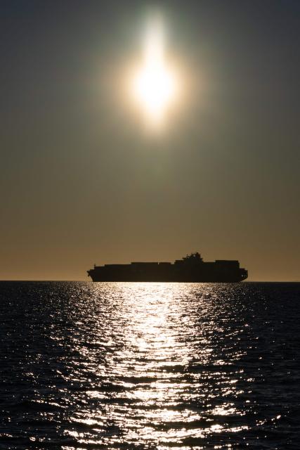 A container ship operated by Ocean Network Express (ONE) sails off the southeastern Mediterranean coast of France in Marseille on April 7, 2026. (Photo by Thibaud MORITZ / AFP)