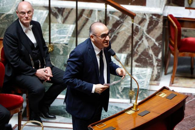 France's Interior Minister Laurent Nunez speaks during a session of questions to the government at The National Assembly, France's lower house of parliament in Paris on April 8, 2026. (Photo by GEOFFROY VAN DER HASSELT / AFP)
