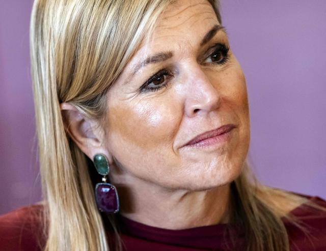 Queen Maxima of the Netherlands visits the community center De Bol in Amsterdam on April 8, 2026. (Photo by Remko de Waal / ANP / AFP) / Netherlands OUT