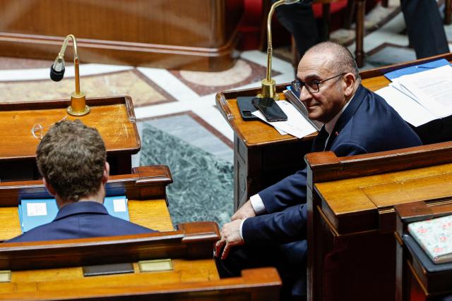 France's Interior Minister Laurent Nunez attends a session of questions to the government at The National Assembly, France's lower house of parliament in Paris on April 8, 2026. (Photo by GEOFFROY VAN DER HASSELT / AFP)