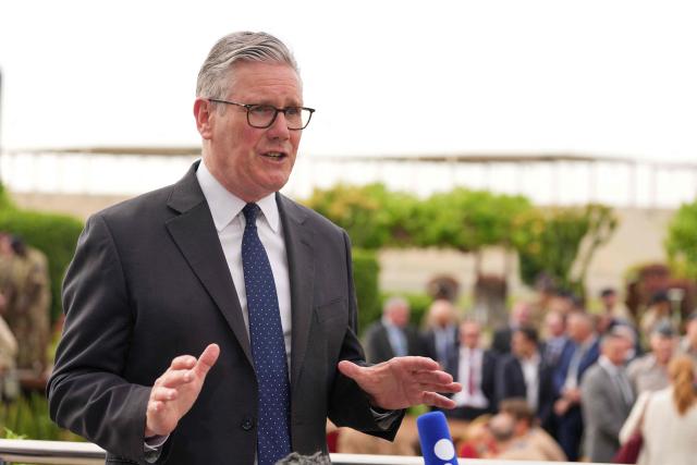 Britain's Prime Minister Keir Starmer speaks during an interview at Taif Airbase, Saudi Arabia, on April 8, 2026. British Prime Minister Keir Starmer arrived on April 9 in Saudi Arabia, on the first stop of a Gulf tour aimed at bolstering the ceasefire in the Middle East war, Downing Street said. (Photo by Alastair Grant / POOL / AFP)