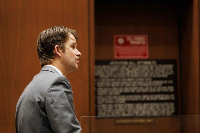 Los Angeles County Public Defender Derek Dillman speaks during a hearing for Ivanna Lisette Ortiz, accused of firing shots at the home of Barbadian singer Rihanna, at Clara Shortridge Foltz Criminal Justice Center in Los Angeles, on April 8, 2026. Ortiz was charged on March 10, 2026 with attempted murder after she opened fire at the sprawling estate of global megastar Rihanna in Los Angeles on March 8. (Photo by Caylo Seals / POOL / AFP)