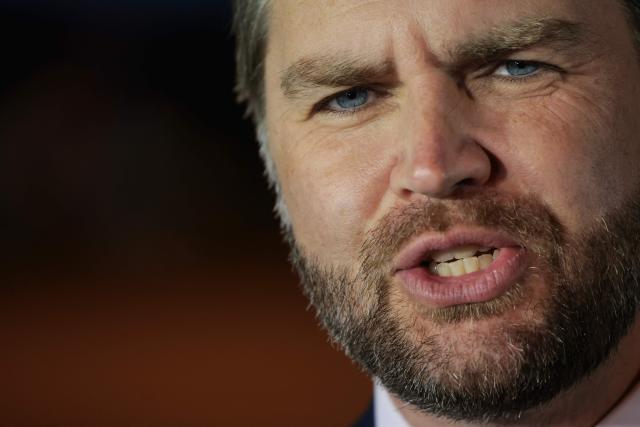 US Vice President JD Vance speaks to the media before boarding Air Force Two to return to Washington DC, after the White House announced he would be leading the US delegation in upcoming peace talks with Iran, at the Budapest Ferenc Liszt International Airport in Budapest, Hungary, on April 8, 2026. (Photo by Jonathan Ernst / AFP)