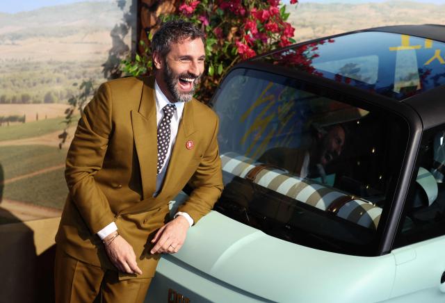 Italian playwright Marco Calvani attends Universal's premiere of "You, Me & Tuscany" at Jazz at Lincoln Center in New York on April 8, 2026. (Photo by CHARLY TRIBALLEAU / AFP)