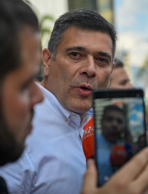 Venezuelan opposition politician Freddy Superlano speaks to the media after submitting a document to the United Nations headquarters, in Caracas, Venezuela, on April 8, 2026. (Photo by Maryorin Mendez / AFP)