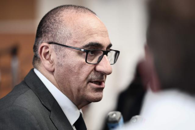 French Interior Minister Laurent Nunez speaks during a press conference at the police station of Marseille's 2nd arrondissement, in Marseille, southeastern France on April 9, 2026. Laurent Nunez officially designated the National Directorate of the Judicial Police (DNPJ) to lead the fight against organized crime, "elevated to the rank of absolute interministerial priority", during a press conference on April 9, 2026, in Marseille. To present his plan, the Minister of the Interior chose Marseille, where the DZ Mafia, a powerful criminal group dominating the drug market in the south, is based. (Photo by Thibaud MORITZ / AFP)