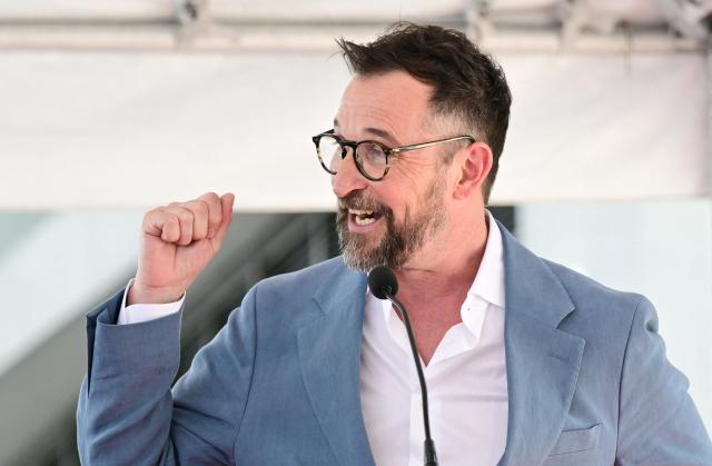 US actor Noah Wyle speaks during his Walk of Fame star ceremony in Hollywood, California on April 9, 2026. (Photo by Frederic J. Brown / AFP)