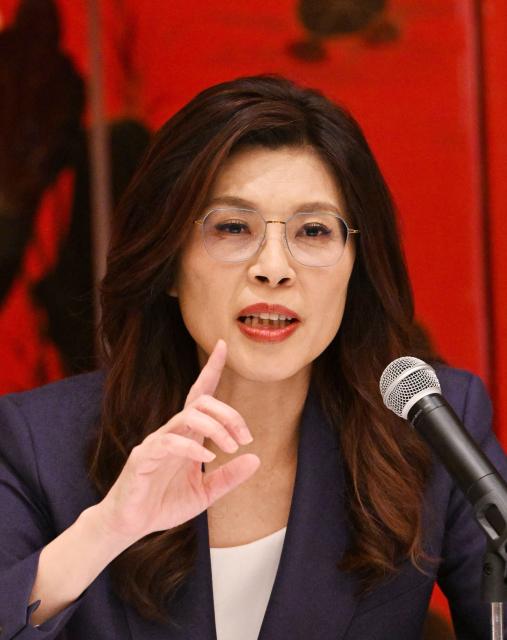 Taiwan's Kuomintang Chairperson Cheng Li-wun speaks during a press conference in Beijing on April 10, 2026. China's President Xi Jinping met Taiwan's opposition party leader Cheng Li-wun in Beijing on April 10, telling the visiting delegation he had "full confidence" that Taiwanese and Chinese people would be united. (Photo by ADEK BERRY / AFP)