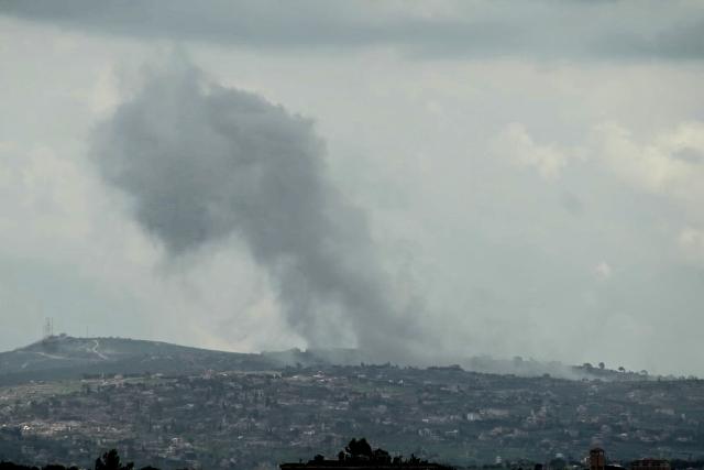 Smoke rises from the site of an Israeli airstrike that targeted the outskirts of the southern Lebanese village of al-Taybeh, on April 10, 2026. Pakistan was poised on April 10, 2026, to host Iranian and US delegations for negotiations in its capital, although Tehran's participation remained uncertain after deadly Israeli strikes on Lebanon threatened this week's temporary truce. (Photo by Abbas Fakih / AFP)