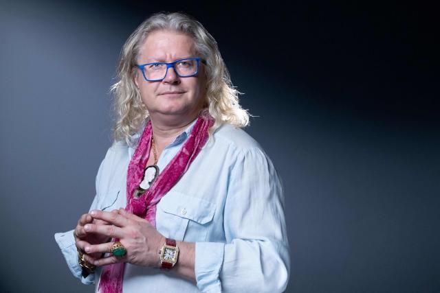 (FILES) French collector Pierre-Jean Chalencon poses during a photo session in Paris, on June 15, 2021. The verdict in the trial of collector Pierre-Jean Chalençon on charges of tax fraud is expected on April 14, 2026. (Photo by JOEL SAGET / AFP)