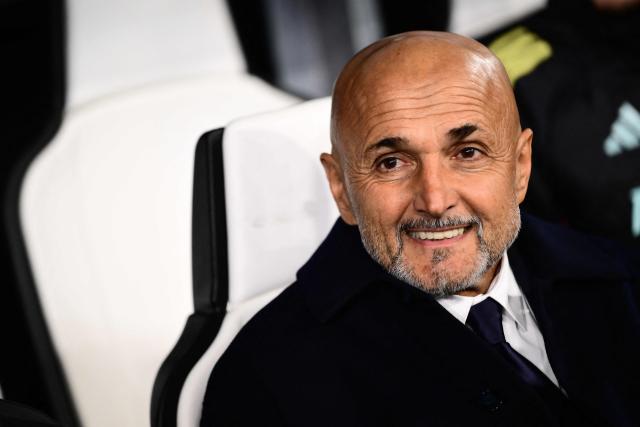 (FILES) Juventus' Italian coach Luciano Spalletti smiles before the UEFA Champions League - league phase day 4 football match between Juventus and Sporting CP at the Allianz stadium in Turin, on November 4, 2025. Luciano Spalletti will stay on as Juventus coach after signing a new two-year deal, the Serie A club announced on April 10, 2026. (Photo by Marco BERTORELLO / AFP)