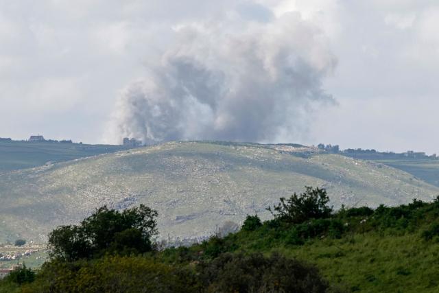 Smoke rises following Israeli strikes in southern Lebanon near the border as seen from the Upper Galilee, in northern Israel on April 10, 2026. The Israeli military said on April 10 that it had "dismantled" more than 4,300 Hezbollah sites in Lebanon since fighting with the militant group began last month. (Photo by Jalaa MAREY / AFP)