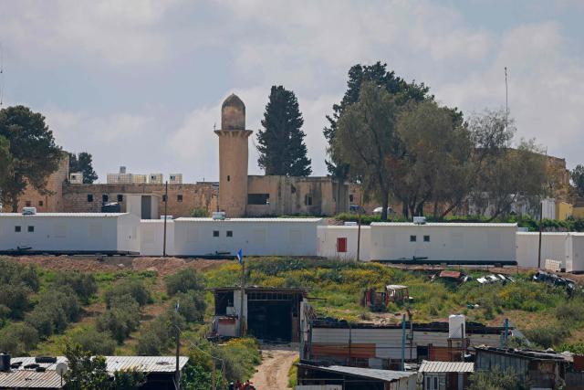 This photograph shows a view of the new mobile houses (caravans) in the settlement of Sa-Nur, south of Jenin, in the Israeli-occupied West Bank on April 10, 2026. Israel has occupied the West Bank since 1967, and violence there has soared since the Gaza war erupted in October 2023 following Hamas's attack on Israel. Some 3,200 Palestinians from dozens of Bedouin and herding communities have been forced from their homes by settler violence and movement restrictions since October 2023, the UN's humanitarian agency OCHA reported in October. All Israeli settlements in the West Bank are considered illegal by the international community. (Photo by Jaafar ASHTIYEH / AFP)