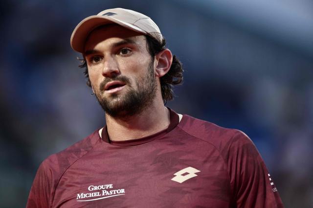 Monaco's Valentin Vacherot looks on as he plays against Australia's Alex De Minaur during the Monte Carlo ATP Masters Series Tournament quarter final tennis match on Court Rainier III at the Monte-Carlo Country Club in Roquebrune-Cap-Martin, south-eastern France on April 10, 2026. (Photo by Thibaud MORITZ / AFP)