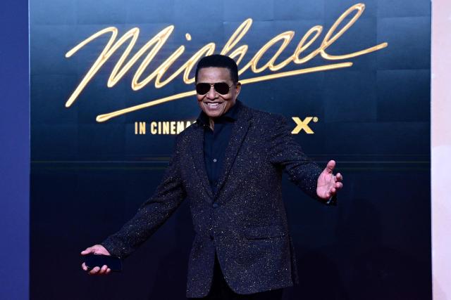 US singer Jackie Jackson poses for photogaphers as he arrives on the red carpet for the world premiere of the Michael Jackson biopic "Michael" at the Uber Eats Music Hall in Berlin on April 10, 2026. Thousands of Michael Jackson fans converged on April 10, 2026 to Berlin before the world premiere of the biopic on the king of pop, despite the accusations of paedophilia that still target the artist. (Photo by John MACDOUGALL / AFP)