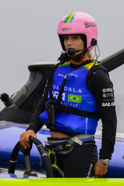 Mubadala Brazil SailGP team driver Martine Grael trains ahead of the Rio 2026 SailGP in Guanabara Bay in Rio de Janeiro, Brazil on April 10, 2026. (Photo by Pablo PORCIUNCULA / AFP)