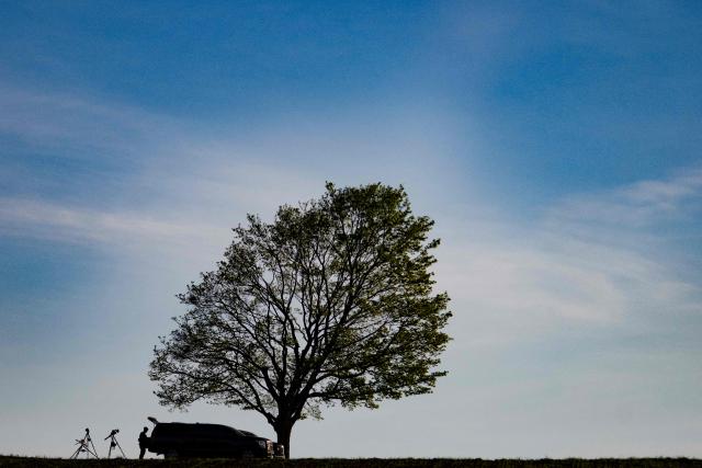 Secret service agents are in place as US President Donald Trump attends MAGA inc. events at the Trump Winery in Charlottesville, Virginia on April 10, 2026. President Trump is in Charlottesville, Virginia to attend a MAGA inc. meeting and dinner at Trump Winery. (Photo by Jim WATSON / AFP)