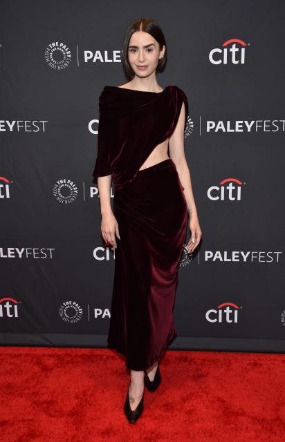 British-US actress and producer Lily Collins attends Netflix's "Emily in Paris" screening at PaleyFest LA 2026 at the Dolby Theater in Hollywood, California, on April 10, 2026. (Photo by Chris Delmas / AFP)