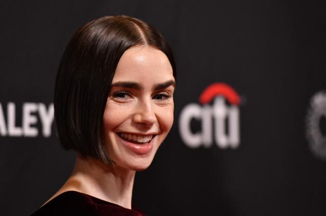 British-US actress and producer Lily Collins attends Netflix's "Emily in Paris" screening at PaleyFest LA 2026 at the Dolby Theater in Hollywood, California, on April 10, 2026. (Photo by Chris Delmas / AFP)