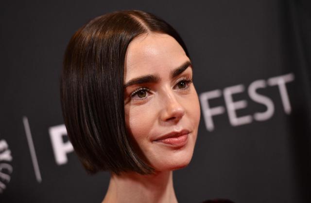 British-US actress and producer Lily Collins attends Netflix's "Emily in Paris" screening at PaleyFest LA 2026 at the Dolby Theater in Hollywood, California, on April 10, 2026. (Photo by Chris Delmas / AFP)