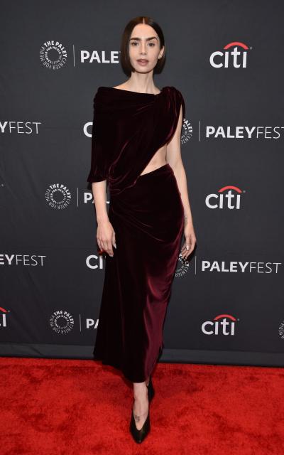 British-US actress and producer Lily Collins attends Netflix's "Emily in Paris" screening at PaleyFest LA 2026 at the Dolby Theater in Hollywood, California, on April 10, 2026. (Photo by Chris Delmas / AFP)