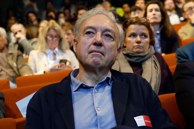 Les Gracques' president Bernard Spitz attends a debate session of the “Grand Dйbat des Gracques” on major national issues, at the Theatre de la Cite Internationale in Paris on April 11, 2026. (Photo by Ian LANGSDON / AFP)
