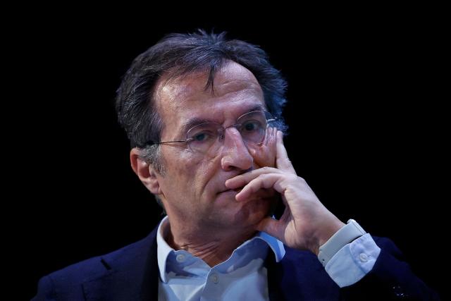 Chair of the committees at the Ministry of Economy and Finance Philippe Tibi attends a debate session of the “Grand Dйbat des Gracques” on major national issues, at the Theatre de la Cite Internationale in Paris on April 11, 2026. (Photo by Ian LANGSDON / AFP)