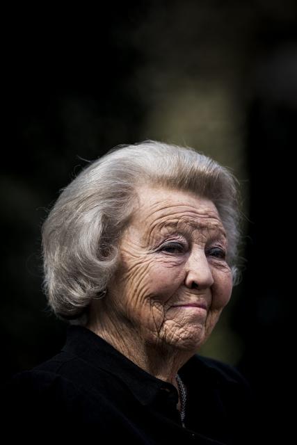 Princess Beatrix of the Netherlands attends the opening of the renovated grain and oil windmill De Wachter, which celebrates its 175th anniversary, in Zuidlaren, on April 11, 2026. Princess Beatrix is the patron of De Hollandsche Molen, the association dedicated to the preservation of windmills in the Netherlands. (Photo by Siese VEENSTRA / ANP / AFP) / Netherlands OUT