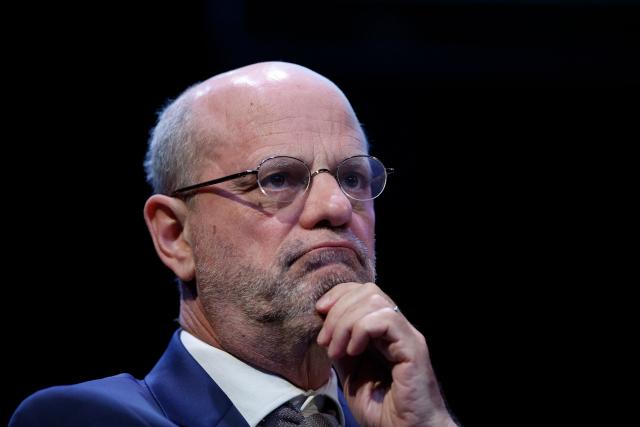 Former French Education minister Jean-Michel Blanquer attends a debate session of the “Grand Dйbat des Gracques” on major national issues, at the Theatre de la Cite Internationale in Paris on April 11, 2026. (Photo by Ian LANGSDON / AFP)
