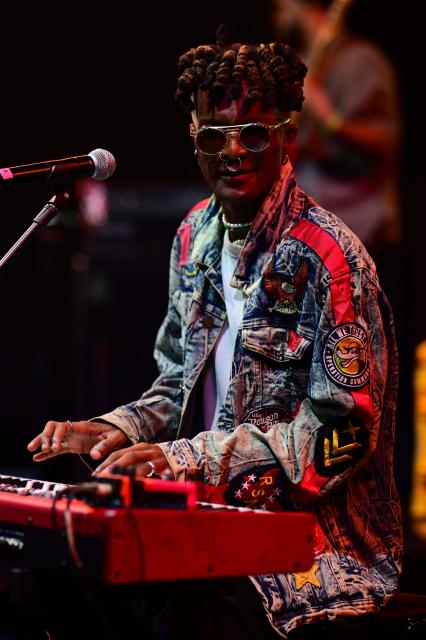 Brazilian pianist Jonathan Ferr performs during the Queremos music festival at Vivo Rio in Rio de Janeiro, Brazil on April 11, 2026. (Photo by Pablo PORCIUNCULA / AFP)