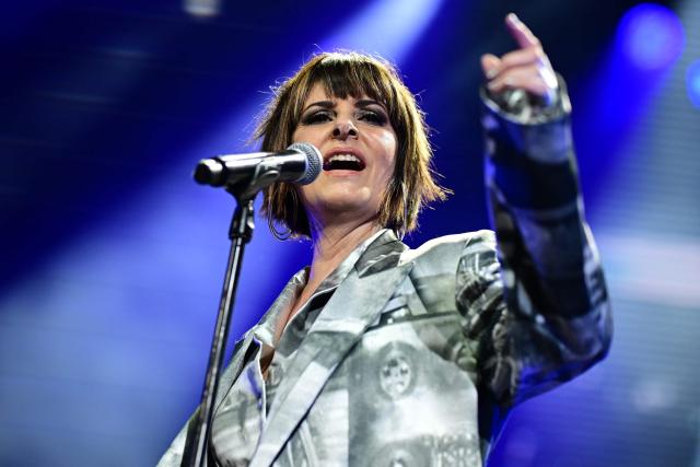 Brazilian songwriter Fernanda Abreu performs on stage during the Queremos music festival at the Circo Voador in Rio de Janeiro, Brazil on April 11, 2026. (Photo by Pablo PORCIUNCULA / AFP)