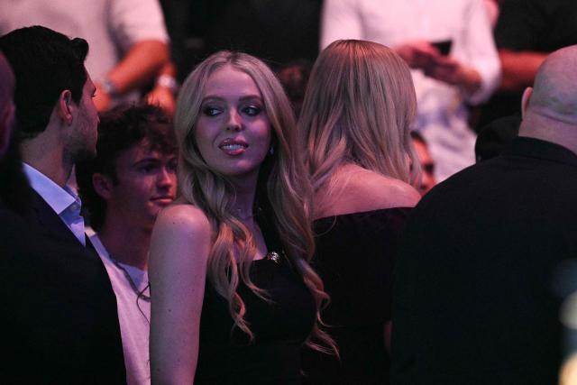 Tiffany Trump arrives at UFC 327: Jiri Prochazka vs Carlos Ulberg at Kaseya Center in Miami, on April 11, 2026. (Photo by Jim WATSON / AFP)