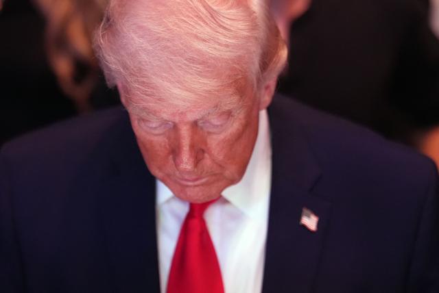 US President Donald Trump attends UFC 327: Jiri Prochazka vs Carlos Ulberg at Kaseya Center in Miami, on April 11, 2026. (Photo by Julia Demaree Nikhinson / POOL / AFP)