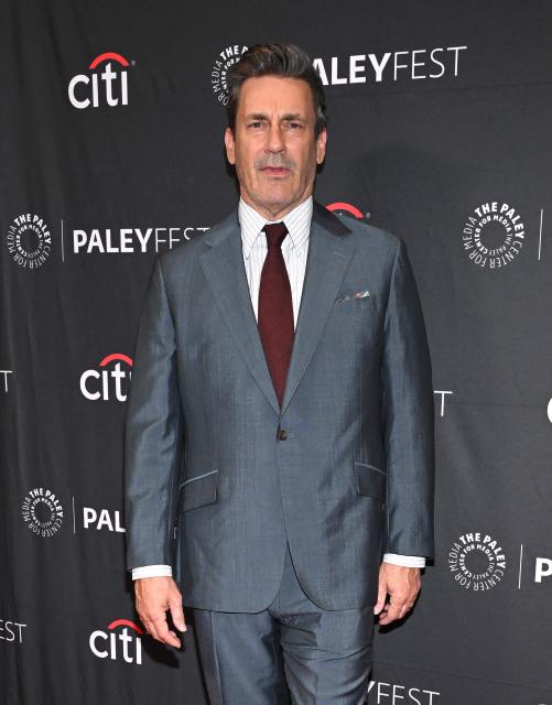 US actor Jon Hamm attends Apple TV's "Your Friends & Neighbors" screening at PaleyFest LA at the Dolby Theatre in Hollywood, California on April 11, 2026. (Photo by LISA O'CONNOR / AFP)