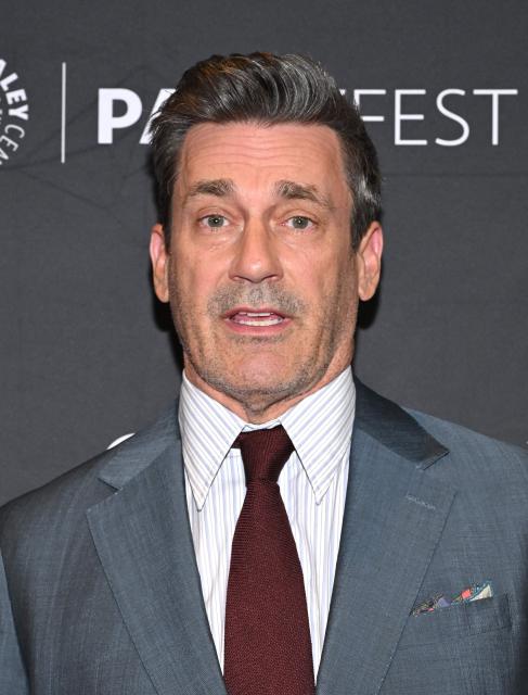 US actor Jon Hamm attends Apple TV's "Your Friends & Neighbors" screening at PaleyFest LA at the Dolby Theatre in Hollywood, California on April 11, 2026. (Photo by LISA O'CONNOR / AFP)