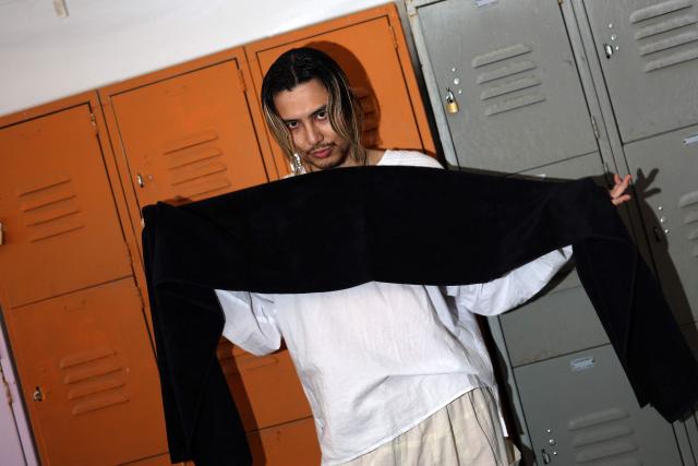 Japanese singer-songwriter-musician Fujii Kaze poses during the 2026 Coachella Valley Music and Arts Festival in Indio, California on April 11, 2026. (Photo by VALERIE MACON / AFP)