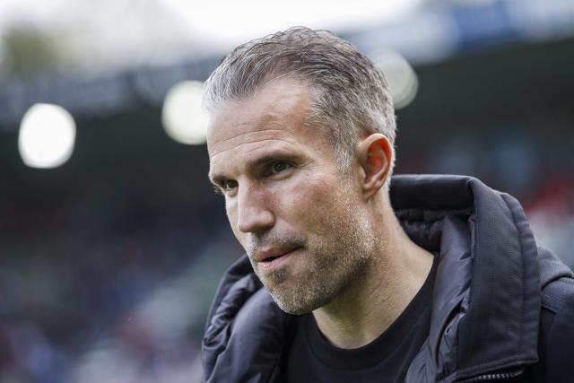 Feyenoord's Dutch headcoach Robin van Persie looks on prior to the  during the Dutch Eredivisie football match between NEC Nijmegen and Feyenoord Rotterdam at the De Goffert stadium in Nijmegen on April 12, 2026. (Photo by Bas Czerwinski / ANP / AFP) / Netherlands OUT