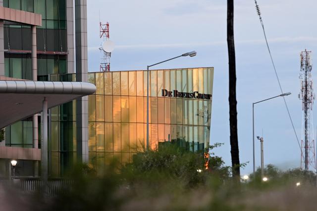 A general view of the De Beers group office in Gaborone on April 12, 2026. (Photo by AFP)
