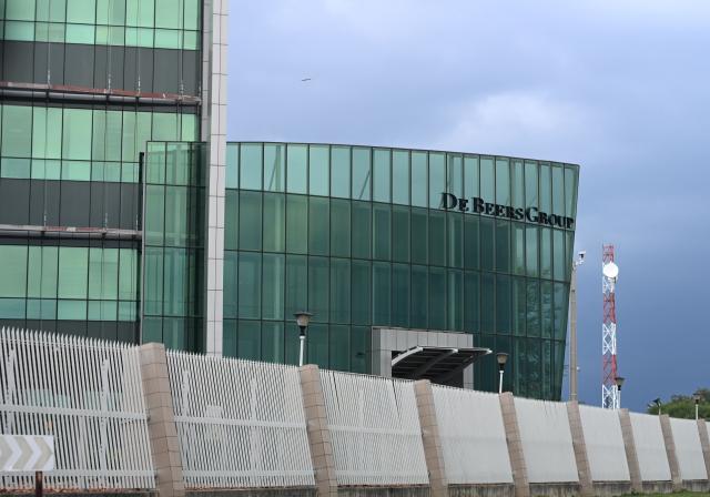 A general view of the De Beers group office in Gaborone on April 13, 2026. (Photo by AFP)