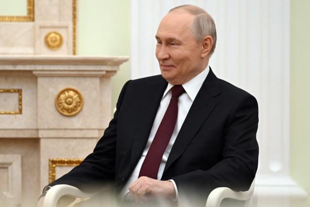 Russian President Vladimir Putin attends a meeting with his Indonesian counterpart at the Kremlin in Moscow on April 13, 2026. (Photo by Igor IVANKO / POOL / AFP)