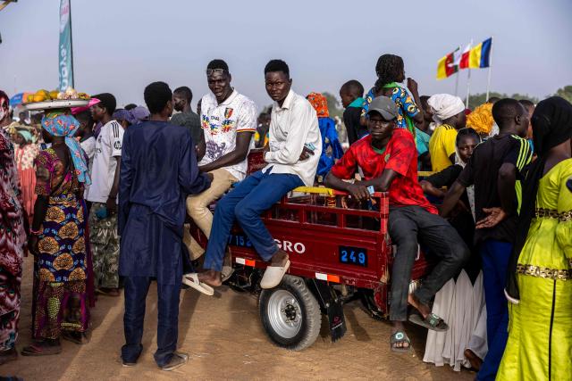 Festival goers gather at the Tokna Massana Festival in Bongor on April 9, 2026. The culture of the Massa people was celebrated at the 10th edition of the Tokna Massana festival.
This year's celebration took on a special significance following the inscription last December of Guruna, a Massa pastoral initiation ritual, on UNESCO's list of intangible cultural heritage. (Photo by Joris Bolomey / AFP)