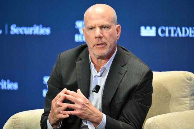 Jon Winkelried, CEO of TPG, speaks during the Semafor World Economy 2026 conference in Washington, DC, on April 13, 2026. (Photo by Mandel NGAN / AFP)