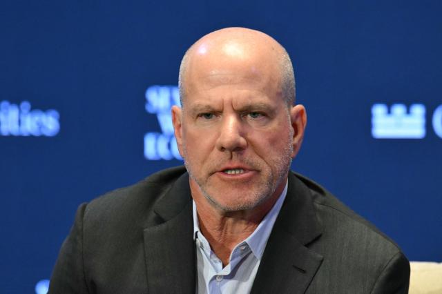 Jon Winkelried, CEO of TPG, speaks during the Semafor World Economy 2026 conference in Washington, DC, on April 13, 2026. (Photo by Mandel NGAN / AFP)