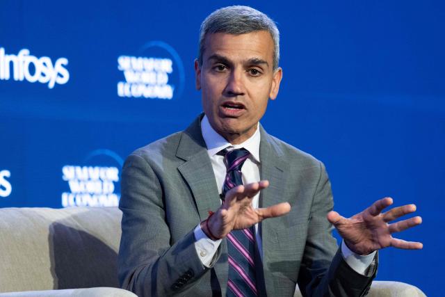 Kunal Kapoor, CEO of Morningstar, speaks during the Semafor World Economy 2026 conference in Washington, DC, on April 13, 2026. (Photo by SAUL LOEB / AFP)