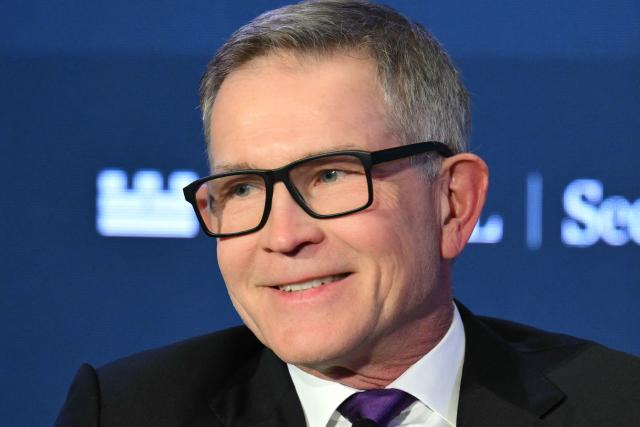 Roblox CEO David  Baszucki speaks during the Semafor World Economy 2026 Summit at a hotel in Washington, DC, on April 13, 2026. (Photo by Mandel NGAN / AFP)
