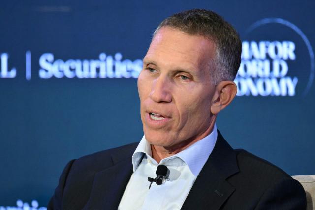 Mattel Chairman and CEO Ynon Kreiz speaks during the Semafor World Economy 2026 Summit at a hotel in Washington, DC, on April 13, 2026. (Photo by Mandel NGAN / AFP)