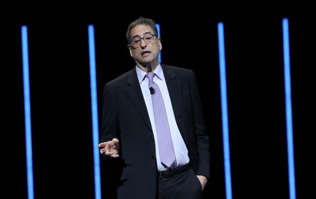 Chairperson of Sony Pictures Entertainment Motion Picture Group Tom Rothman speaks onstage during the Sony Pictures Entertainment Presentation & Opening Night at CinemaCon at The Colosseum at Caesars Palace on April 13, 2026 in Las Vegas, Nevada. (Photo by VALERIE MACON / AFP)