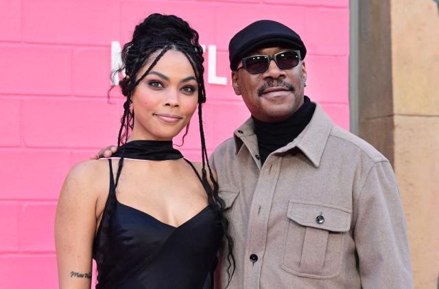 US actress Bella Murphy and father US actor Eddie Murphy attend Netflix's "Roommates" premiere at the Egyptian Theater in Los Angeles, on April 13, 2026. (Photo by Frederic J. BROWN / AFP)