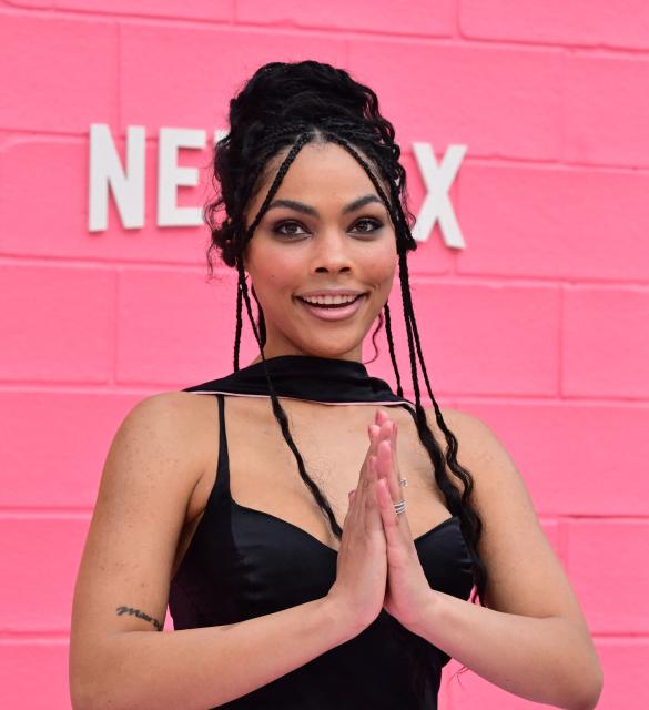 US actress Bella Murphy attends Netflix's "Roommates" premiere at the Egyptian Theater in Los Angeles, on April 13, 2026. (Photo by Frederic J. BROWN / AFP)