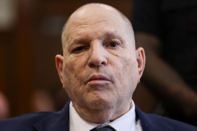 Former Hollywood film producer Harvey Weinstein appears in Manhattan Supreme Court during his retrial in New York City on April 14, 2026. The retrial of Weinstein on a rape charge on which a jury was previously deadlocked begins Tuesday, although he will remain imprisoned for other offenses regardless of the verdict. Weinstein is accused of the third-degree rape of Jessica Mann, who starred in the 2015 romantic commedy "This Isn't Funny." (Photo by ANGELA WEISS / POOL / AFP)